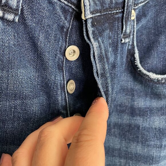 RAG & BONE rosa mid rise boyfriend jeans with button fly in emory with holes siz - Picture 4 of 8